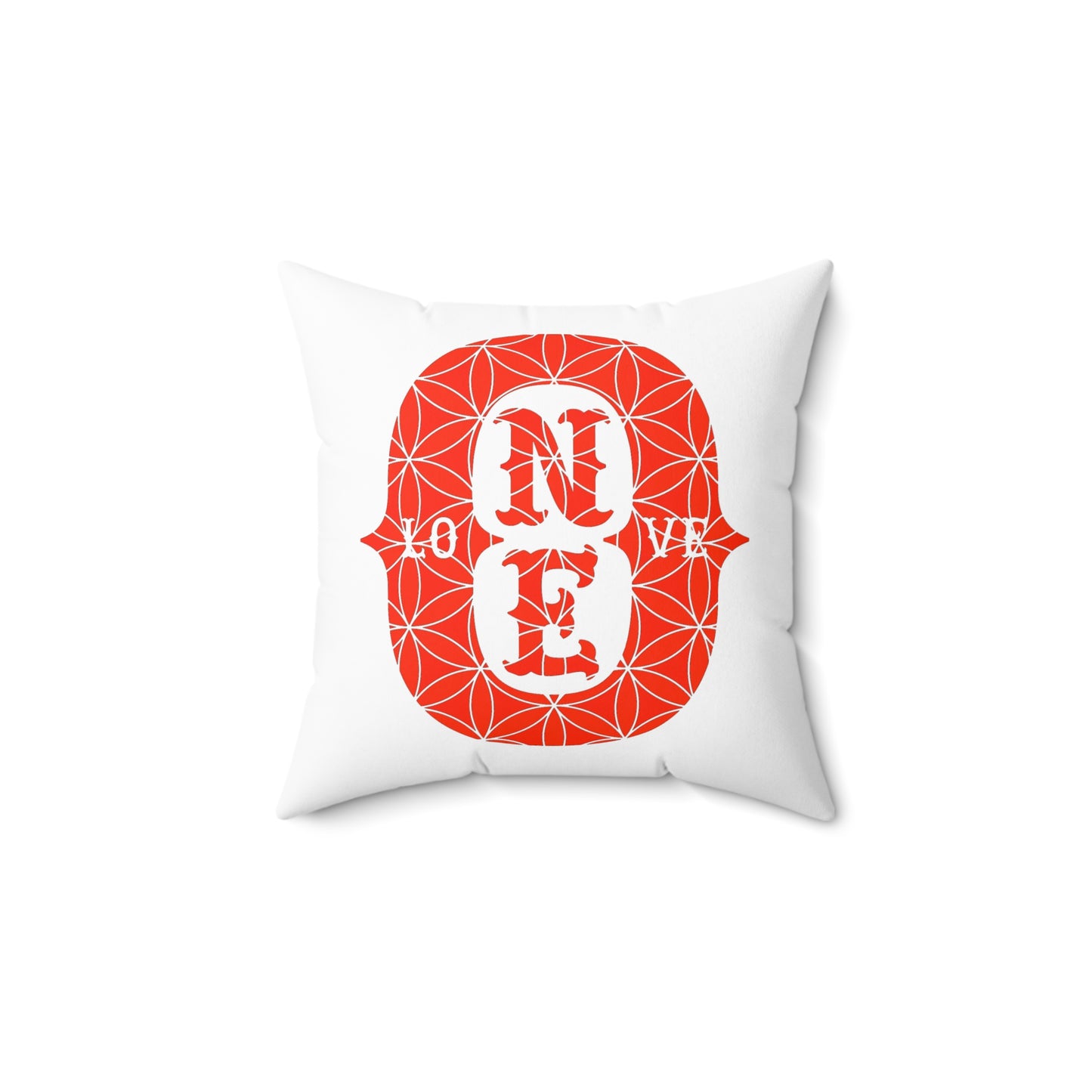 Spun Polyester Square Pillow (RED)
