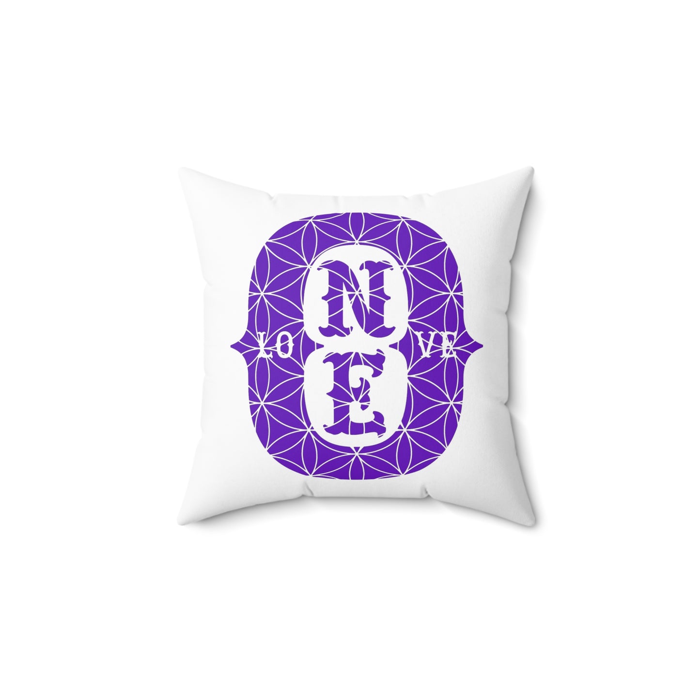 Faux Suede Square Pillow (Purple)