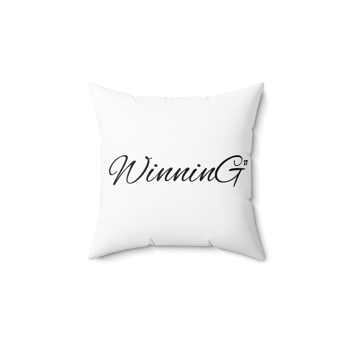 Spun Polyester Square Pillow (Turquoise)