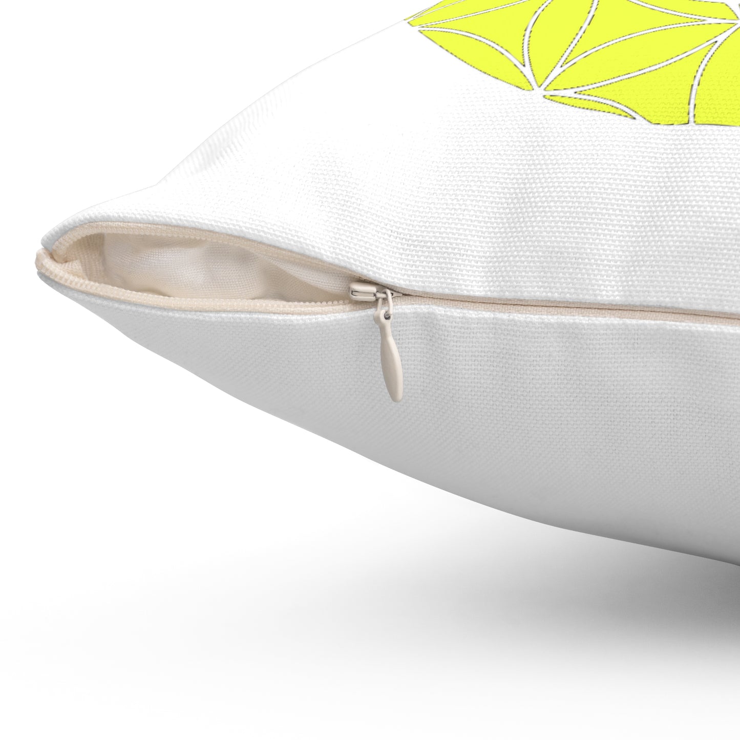 Polyester Square Pillow (Yellow)