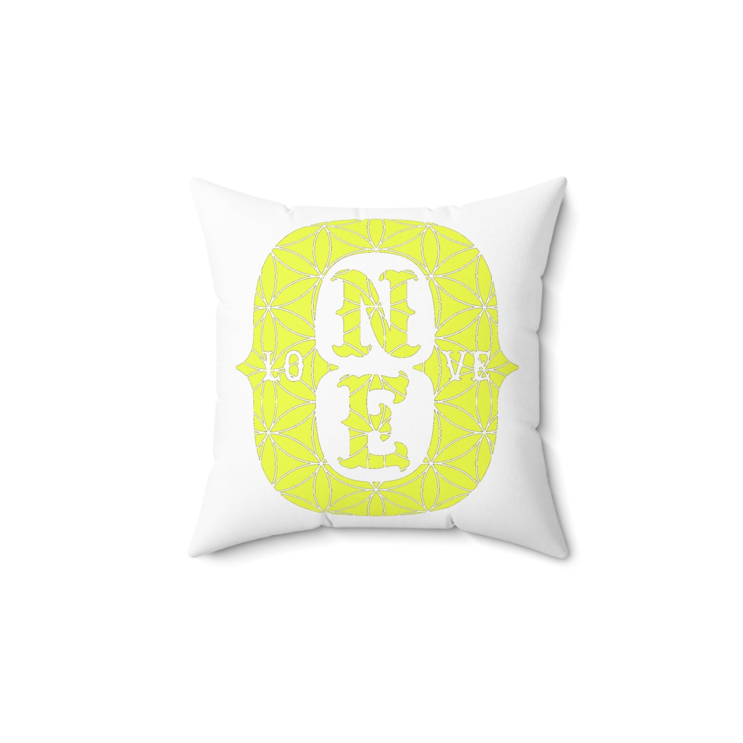 Polyester Square Pillow (Yellow)